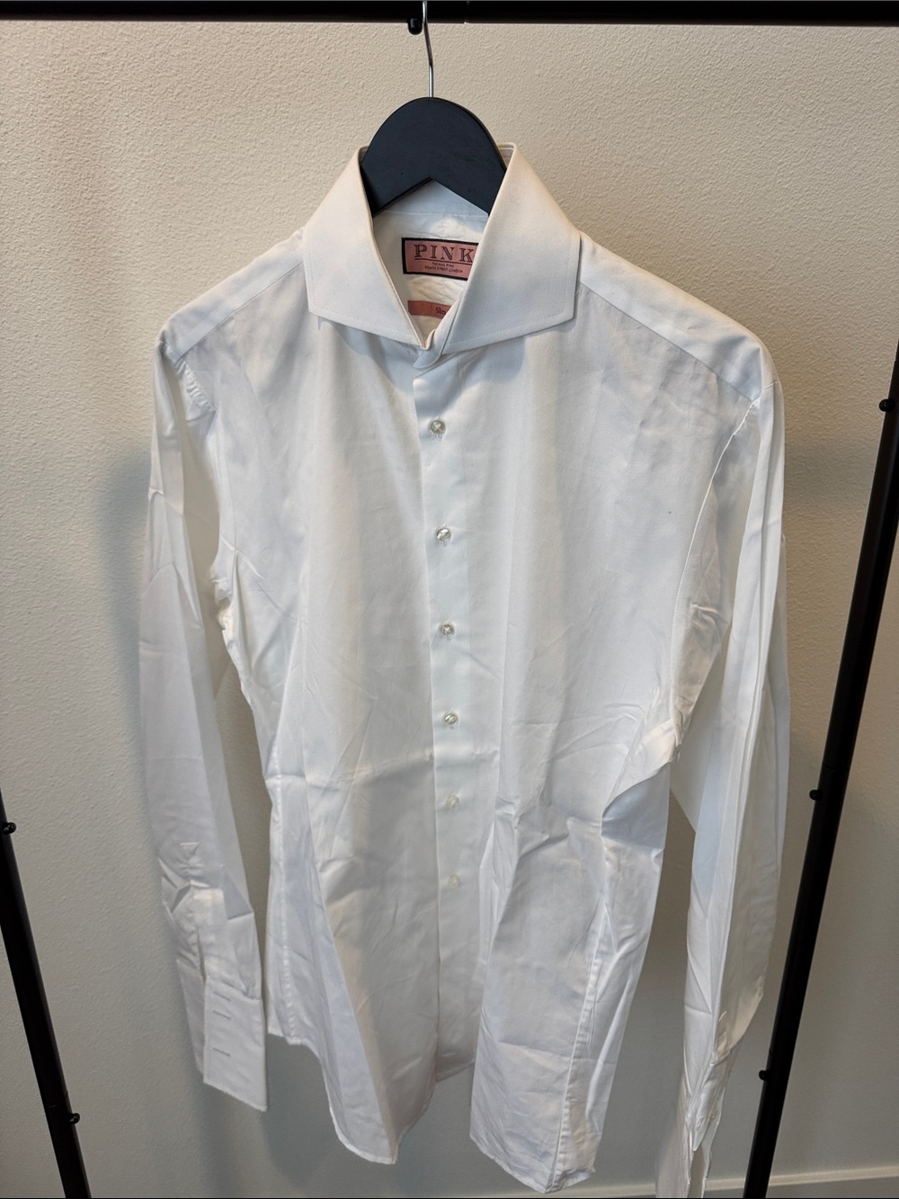Thomas Pink White Men's Classic Dress Shirt, size 16